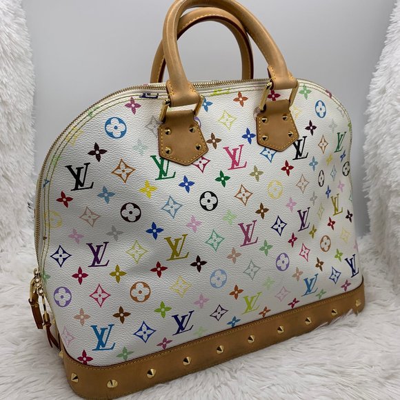 ❌SOLD❌Louis Vuitton White Multicolore Alma GM bag - Picture 3 of 12